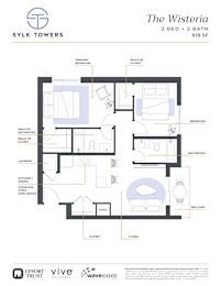 Wisteria Floor Plan at Sylk Towers, Ontario