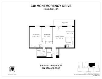 A black and white image of a floor plan for a 902 square foot home.