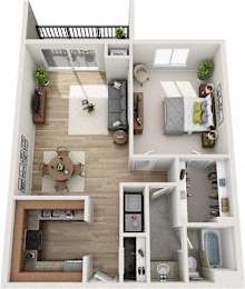 Paces Floor Plan at Atler at Brookhaven, Atlanta