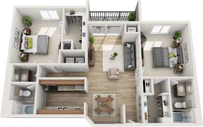 Piedmont Floor Plan at Atler at Brookhaven, Georgia, 30319