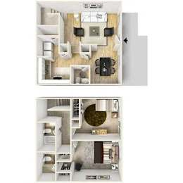 B2 Town Home Classic Floor Plan at Paces Ridge at Vinings, Atlanta