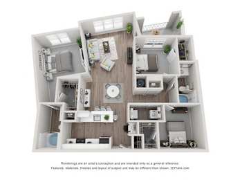 Embry Floor Plan at Vue at Embry Hills, Atlanta, 30042