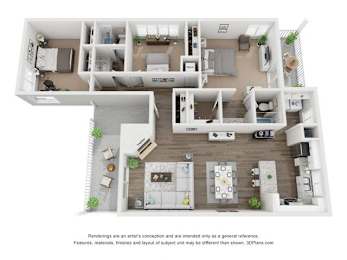 VILLA Classic Plus Floor Plan at Vue on Medlock, Peachtree Corners, 30092