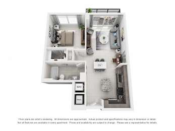A1PH Floor Plan at Palma, Doral