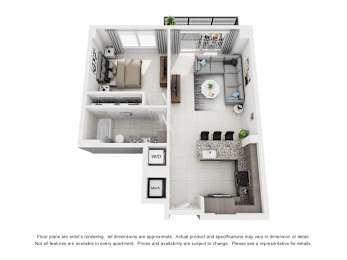 1A3PH Floor Plan at Palma, Florida, 33166