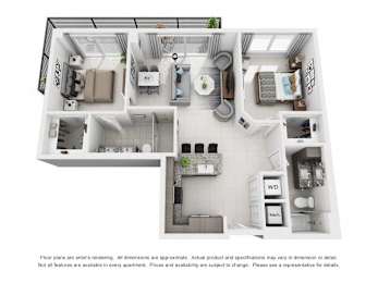1B2APH Floor Plan at Palma, Florida