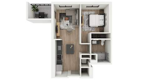 A1 Floor Plan at Palma, Florida, 33166