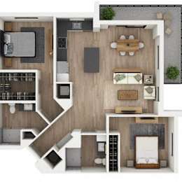 B3 Floor Plan at Palma, Doral, FL, 33166