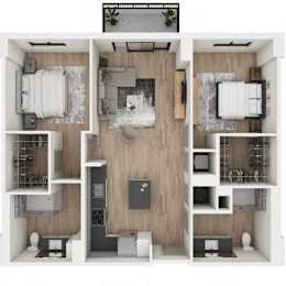 B1 Floor Plan at Palma, Doral, FL, 33166