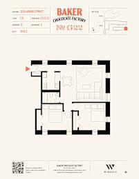 A floor plan for Baker Chocolate Factory No. G22.