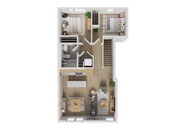 2 bed 1 bath B at The Grindstone  Apartments, Waterdown, ON