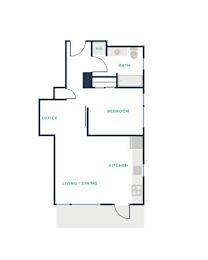  Floor Plan 1x1 - H