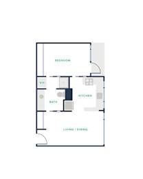  Floor Plan 1x1 - E