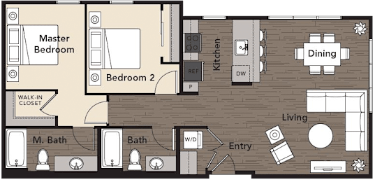 3 bed 2 bath F at Kirkland Crossing Apartments, Washington, 98033