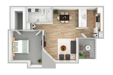 1 bed 1 bath at Infinity on the Oaks Apartments, Dallas, TX