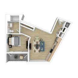 A4 Floor Plan at The Wilson, Santa Monica