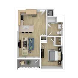 A7 Floor Plan at The Wilson, Santa Monica California