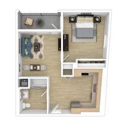 A8 Floor Plan at The Wilson, Santa Monica California