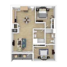 B4 Floor Plan at The Wilson, California, 90405