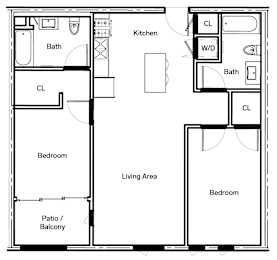 C1 Floor Plan at The Dillon, Los Angeles