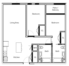 C3 Floor Plan at The Dillon, California, 90026