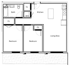 C6 Floor Plan at The Dillon, Los Angeles, 90026