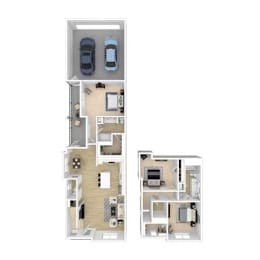 C1 Floor Plan at Townes at McCullough, North Carolina