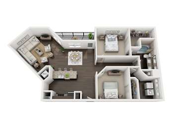 B4 floor plan at Civic at Frisco Square Apartments, Texas