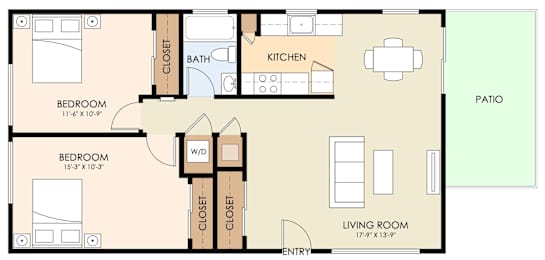 1 Bedroom 1 Bath with Den