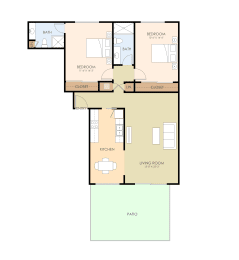 2 Bed 2 Bath Floorplan at Balboa, Sunnyvale, CA