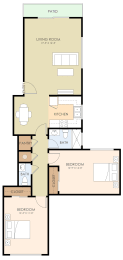 2 Bedroom 1.5 Bath