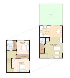 2 Bed 1.5 Bath Townhouse