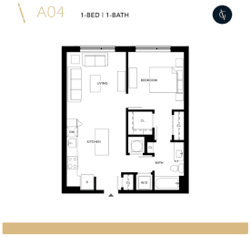 Floor Plan  a floor plan of a bedroom apartment