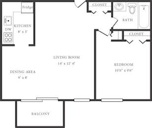 A black and white image of a floor plan for a home.