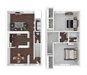A floor plan of a small apartment with a living room, kitchen, and bathroom.