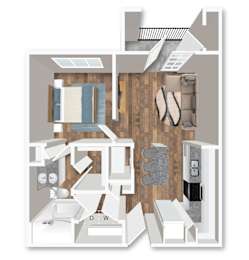 A floor plan of a bathroom with a toilet, sink, and bathtub.