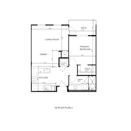 Floor Plan  A black and white image of a 39-PLEX PLAN 2.