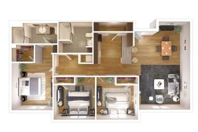 Palmetto Pointe 3 Bedroom Floor Plan