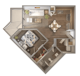 Skyline at Midtown A6 Floorplan