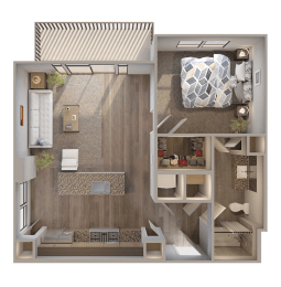 Skyline at Midtown A9 Floorplan