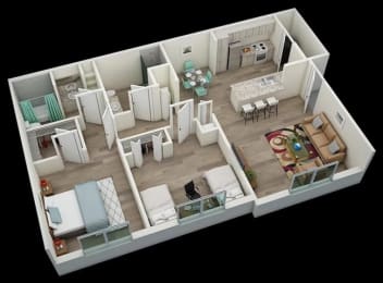  Floor Plan Two Bedroom