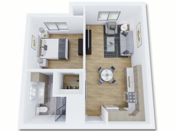 Monroe Place Apartments | 1 Bedroom 1 Bath
