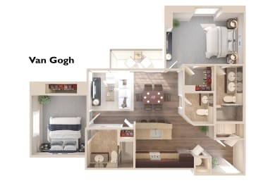 Van Gogh - 2 Bedrooms 2 Baths