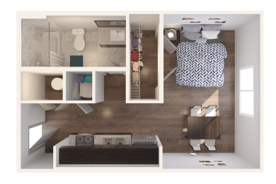 Lofts at Cathedral |Downtown Jacksonville FL | Studio_476 Floor Plan