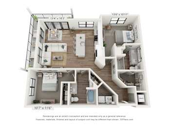 B2 Floorplan at The Residences at Enso, Jacksonville