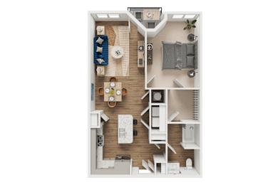 A1 Floor Plan at Address East End, Raleigh, NC 27610