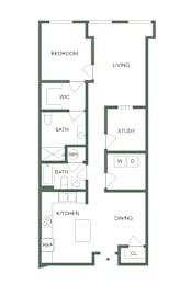 M-120 Floor Plan at Spinning Mill Lofts, Clayton, North Carolina