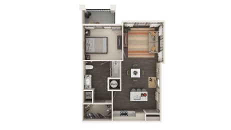 The Baucom Floor Plan at The Address Galleria, North Carolina