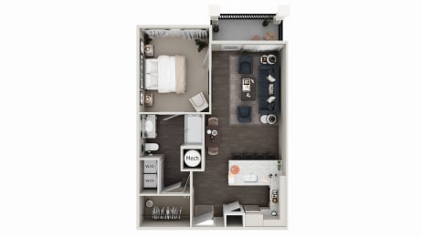 The Catawba Floor Plan at The Address Galleria, Matthews, North Carolina