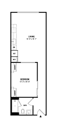 Two small white squares on a black background.